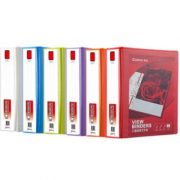 齐心 A0237 易展示 美式三面插袋文件夹 A4 4寸2孔D型夹 白色